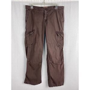 Vintage Y2K No Boundaries Pants Brown Cargo Low Rise Baggy Grunge Indie Skater